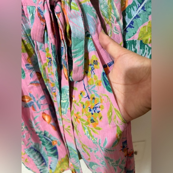 Banjanan Bazaar Wrap Floral Printed Cotton Mini Dress XS NWT - Picture 6 of 11